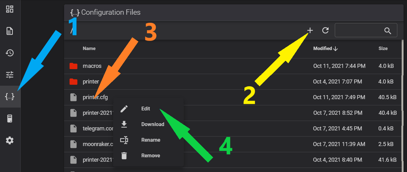 Edit Config